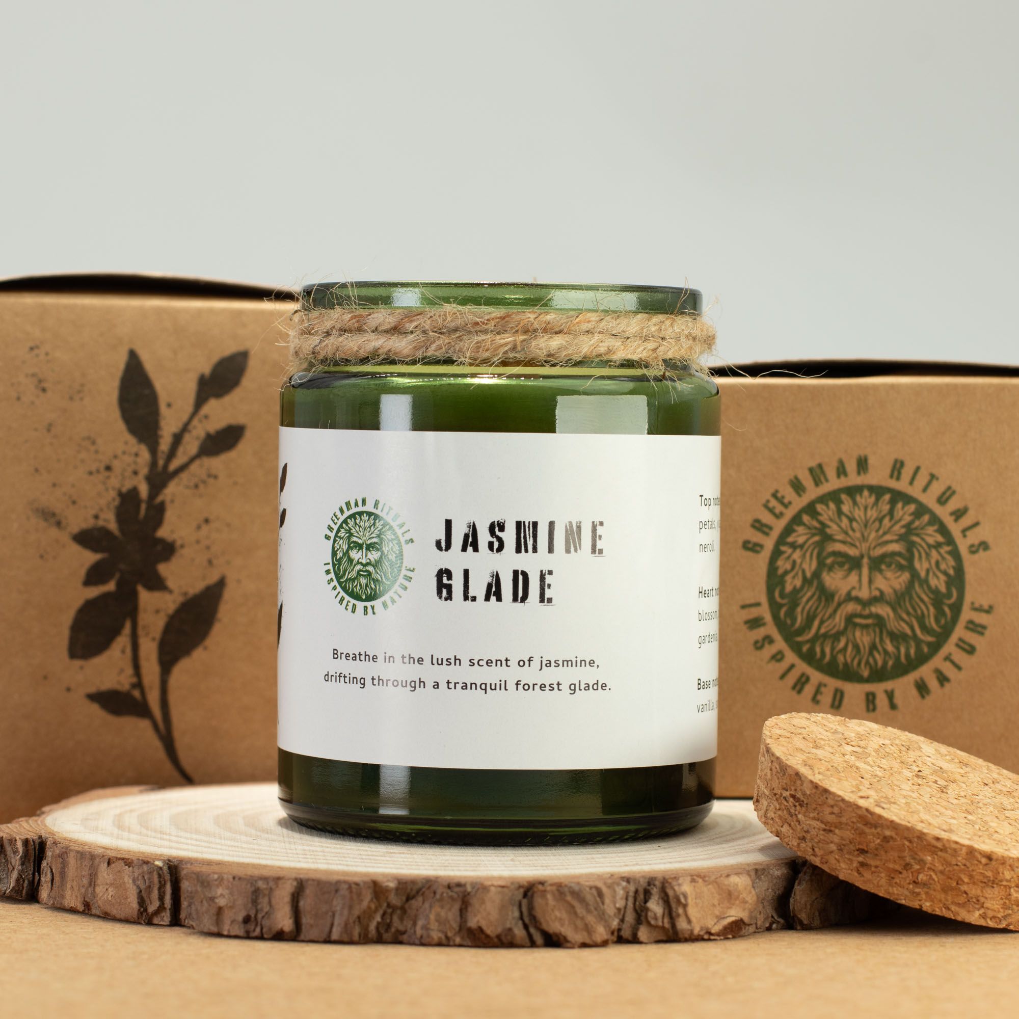 Greenman Woodwick Soy Candle - Jasmine Glade - Image 5