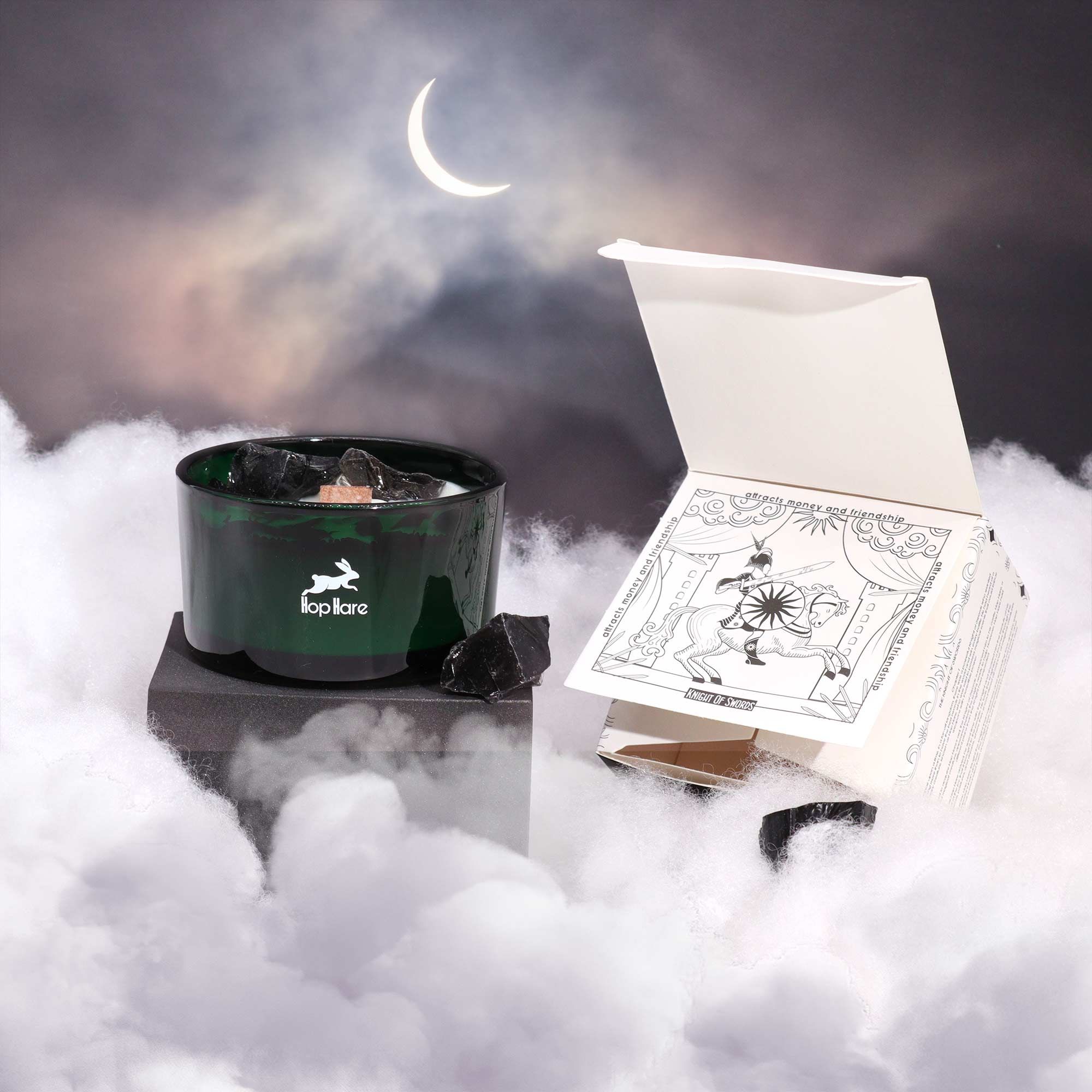 Hop Hare Crystal Magic Flower Candle - The Knight of Swords - Image 3