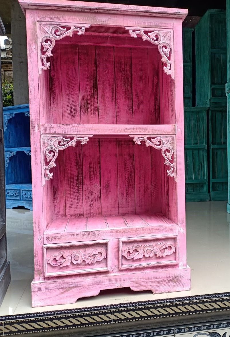 Albasia Bathroom Cabinet - Pinkwash - Image 2