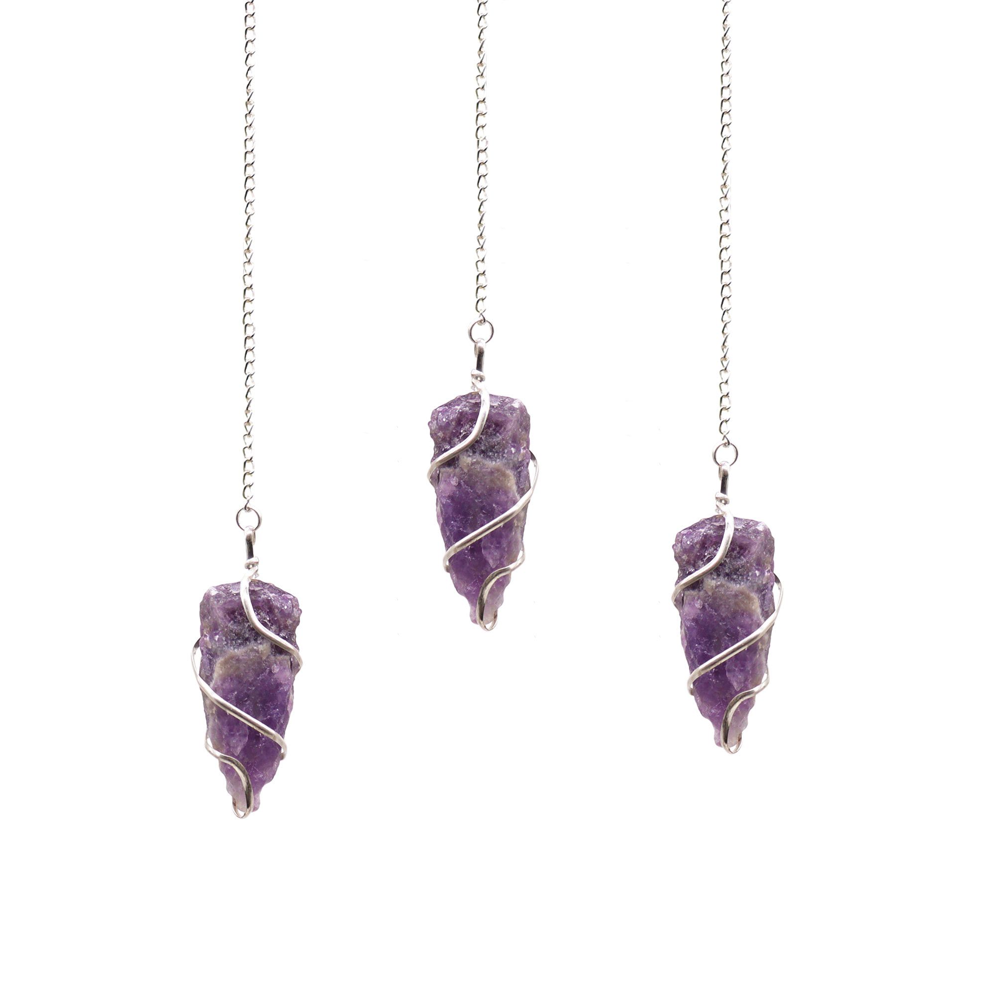 Raw Gemstone Pendulum - Amethyst - Image 4