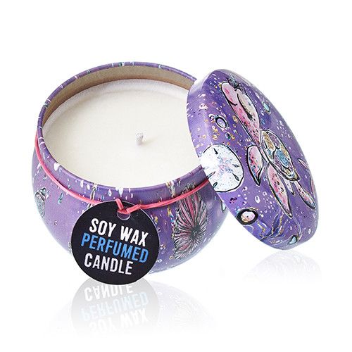 Art Tin Candle - Assorted Design - Sea life - Rasberry - Image 14
