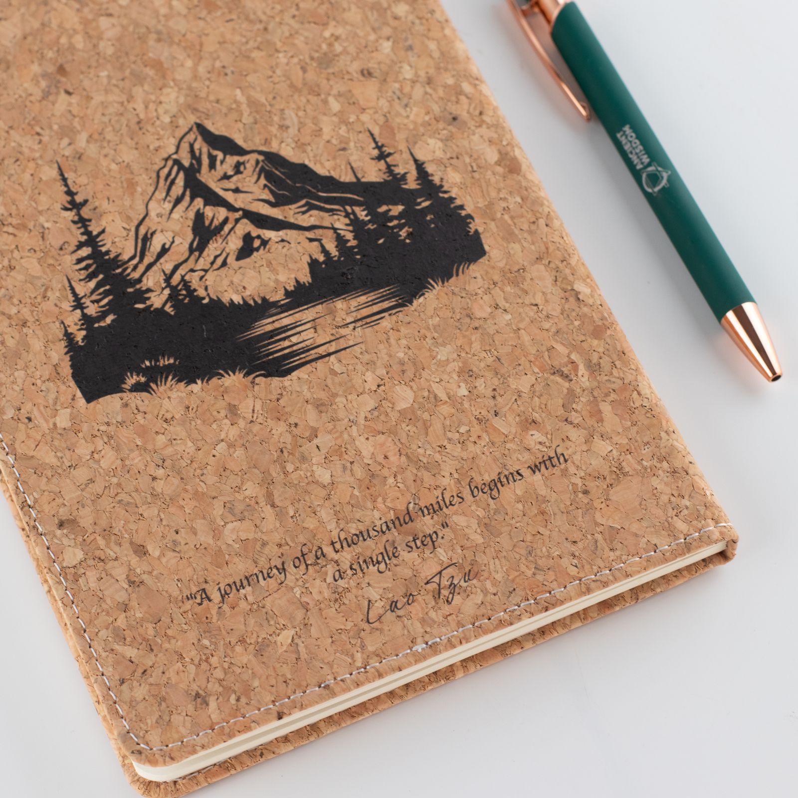 A5 Intention Note Book - LCD Wipe Screen - Cork Leather Effect - 160 Pages - Image 4