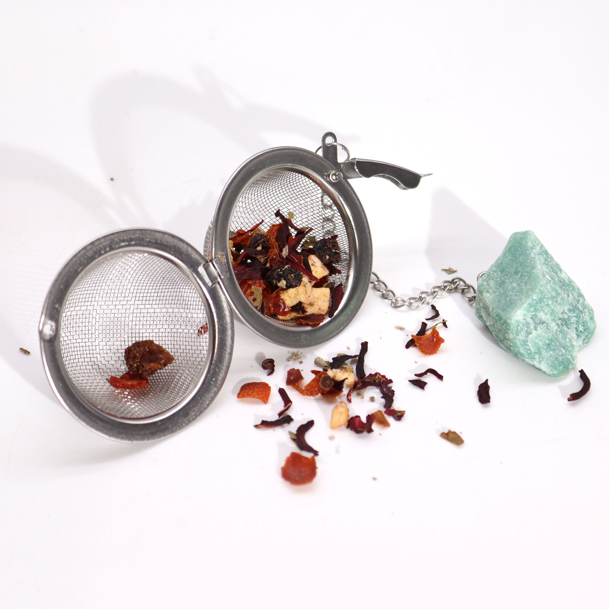 Raw Crystal Gemstone Tea Strainer - Green Aventurine - Image 8