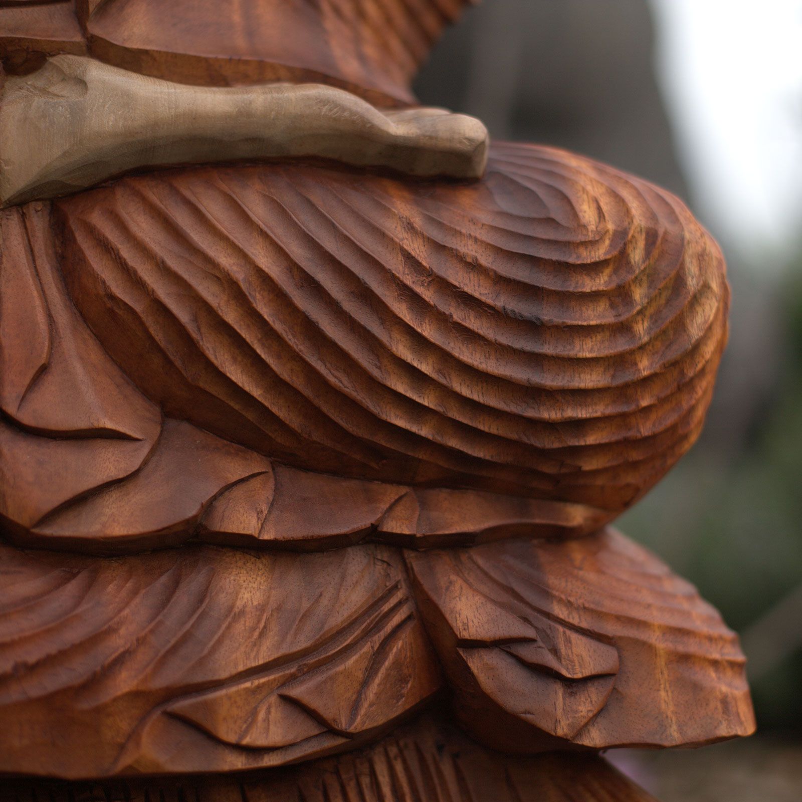 Hand Carved Buddha Statue - 25cm Thinking - Image 2