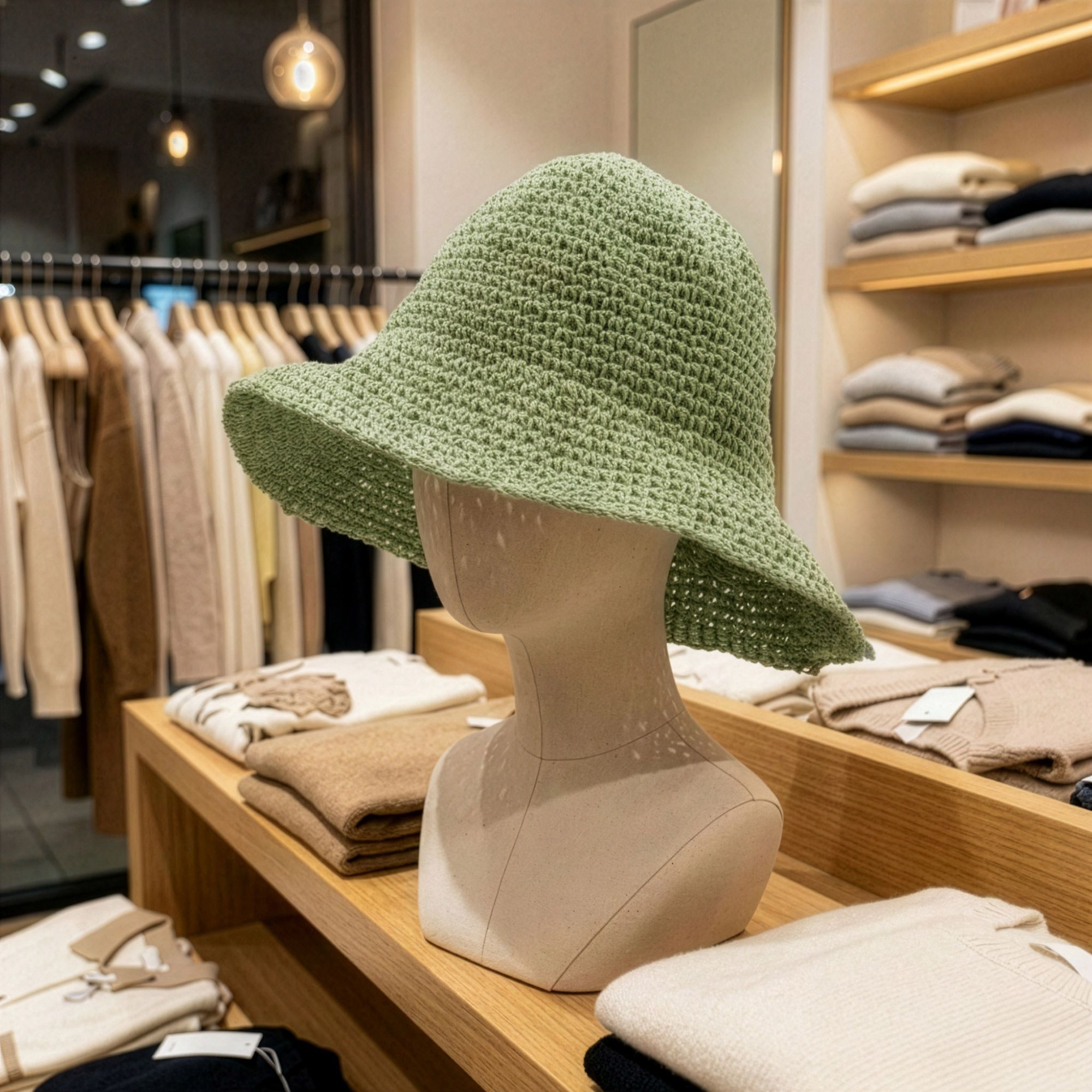 Nomad Sari Floppy Straw Sun Hat - Moss Green - Image 5