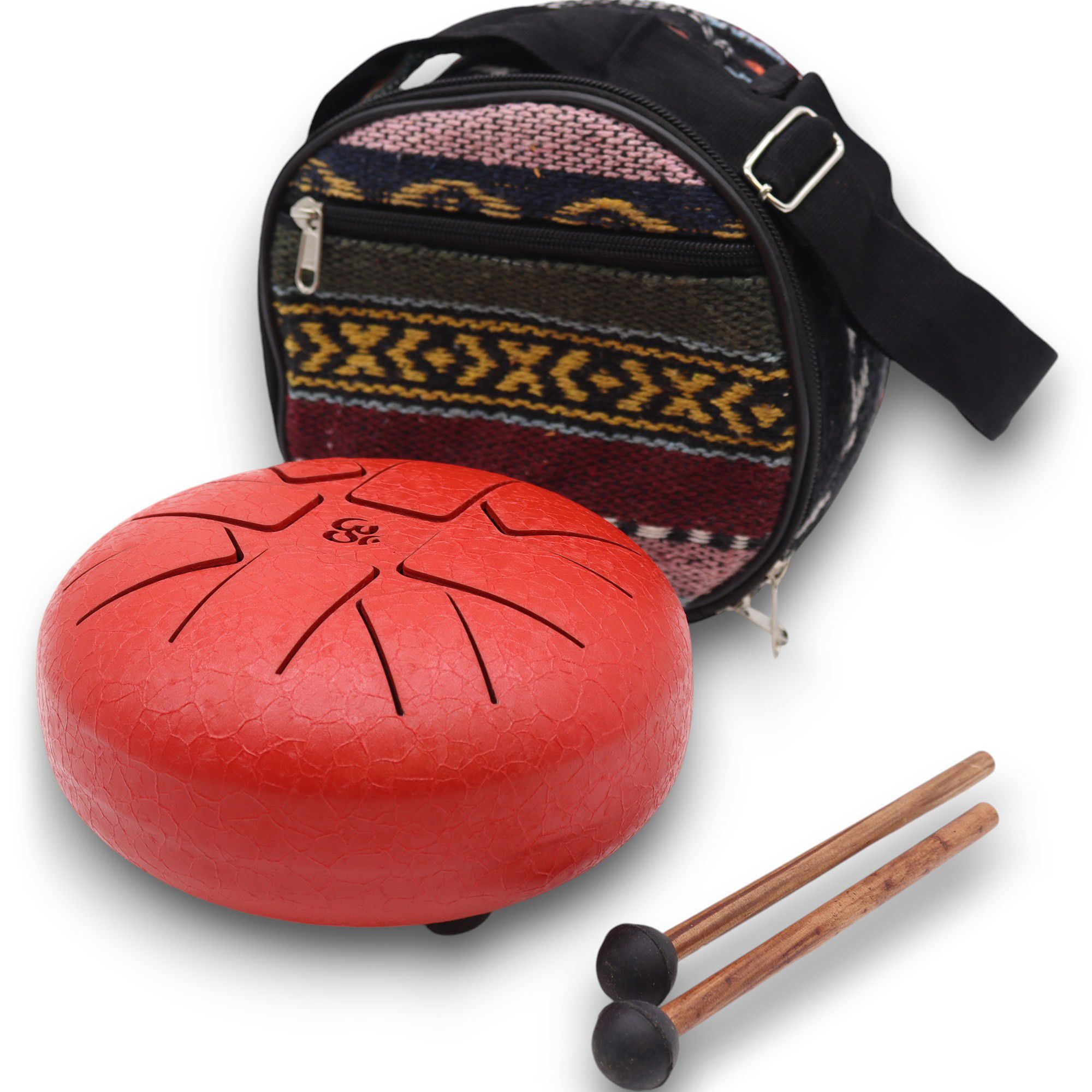 Hapi Drum Om Red- 16cm - Image 2