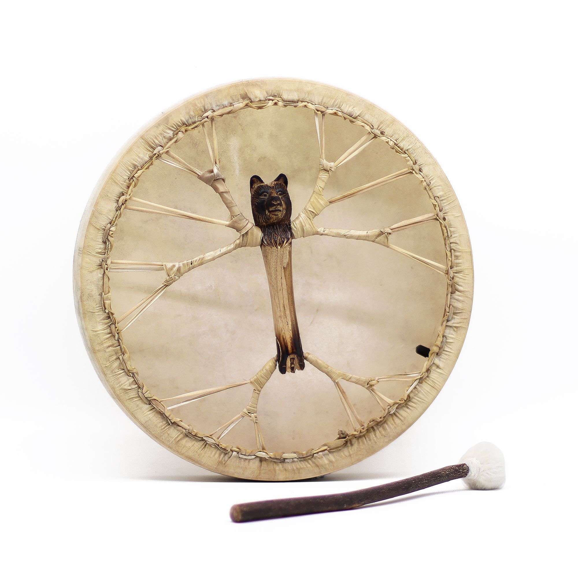 Spirit of the Bear - Shaman Drum & Stick- Tunable - 40cm - Image 9