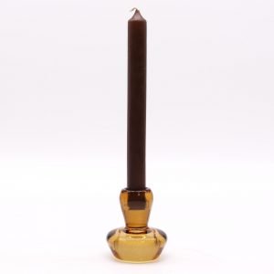 Mushroom Flip Dinner Candle / Tealight Holder - Antique Amber