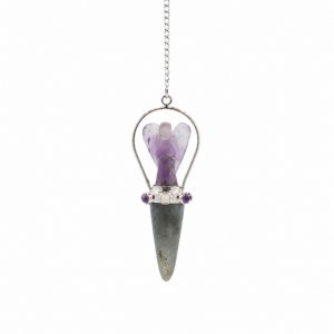 Veilwalker - Two Piece Angel Pendulum - Chakra Band - Labradorite & Amethyst