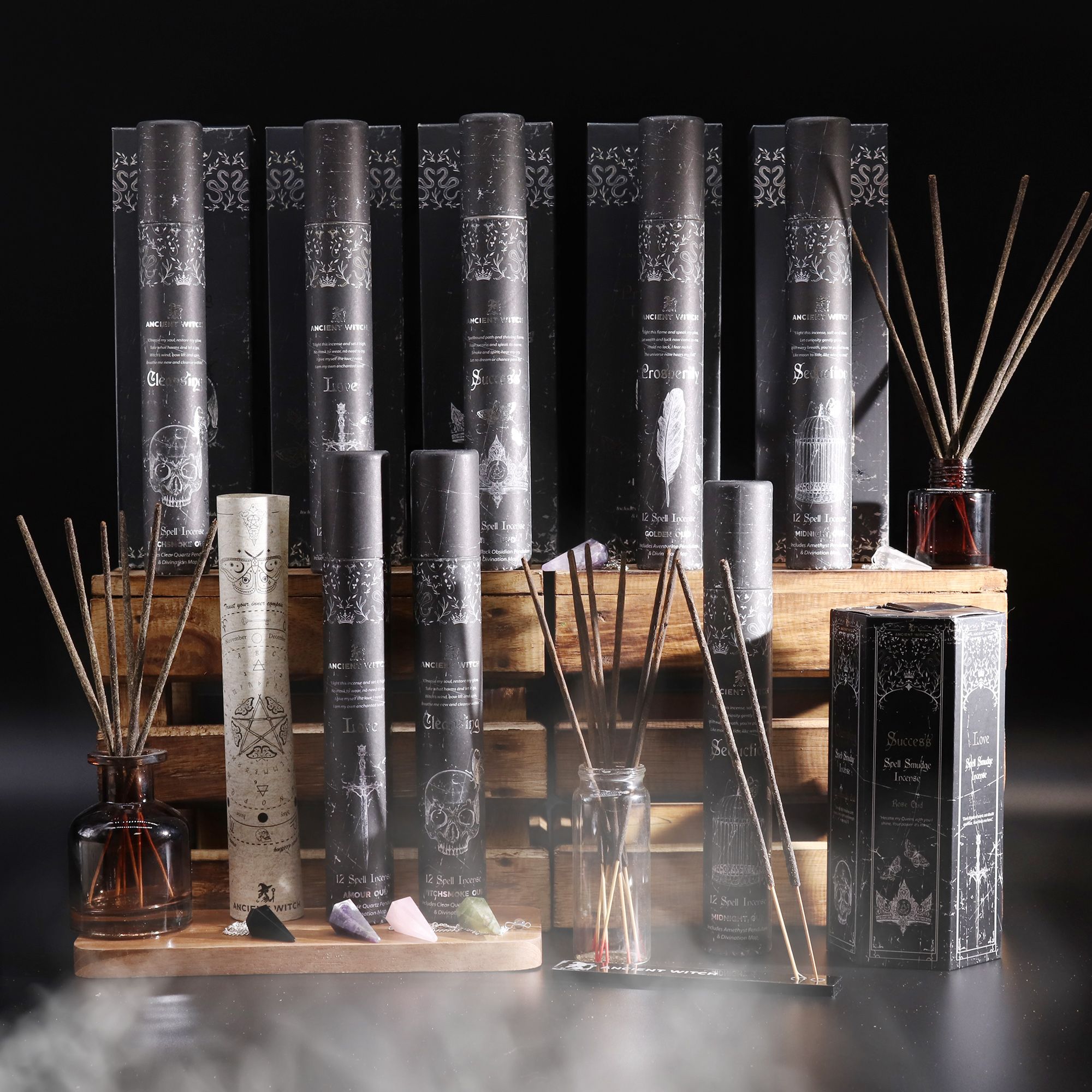 Ancient Witch Spell Incense - Success - Black Obsidian Pendulum - Image 7