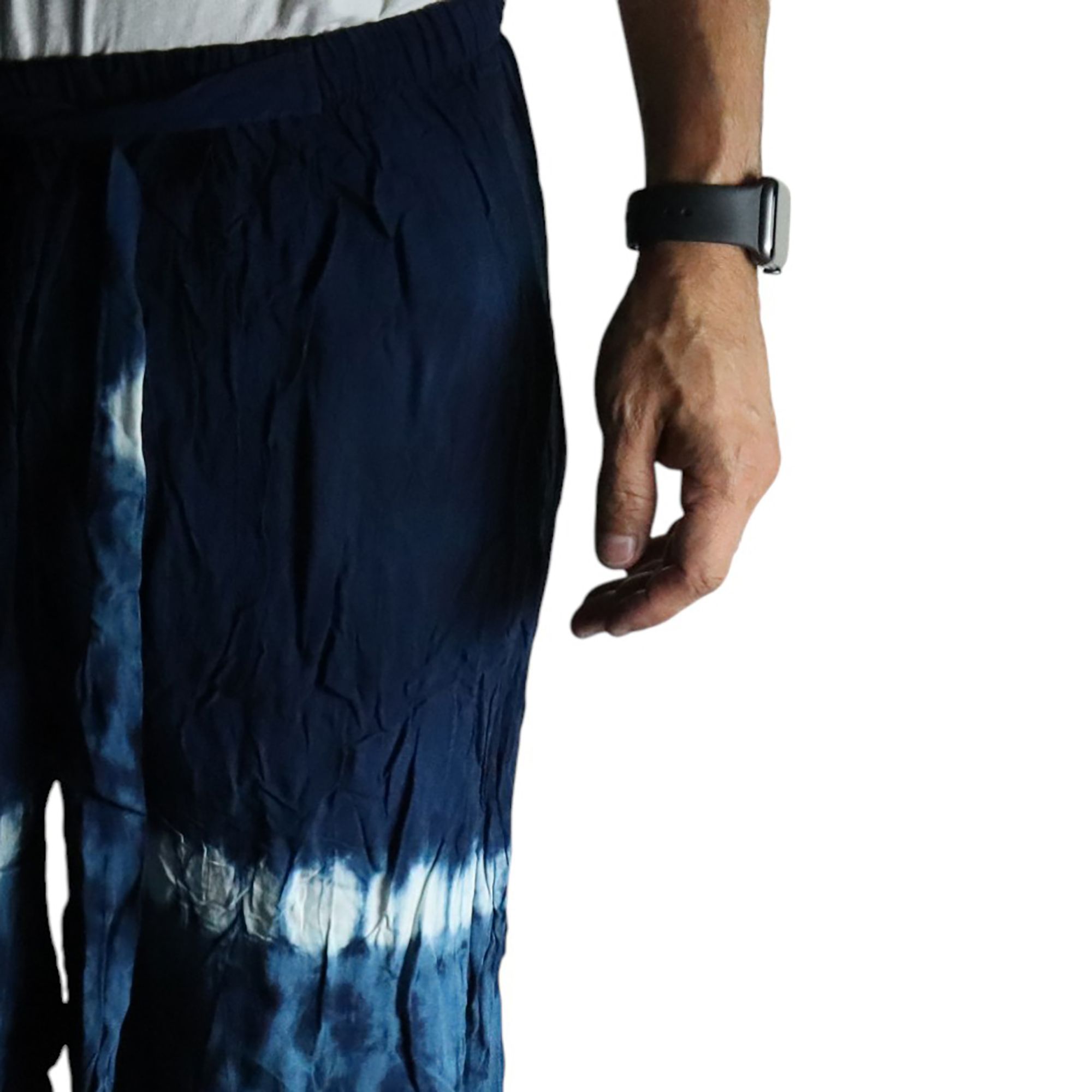 Japanese Style Lounge Pants - Teal & Orange - M - Image 7