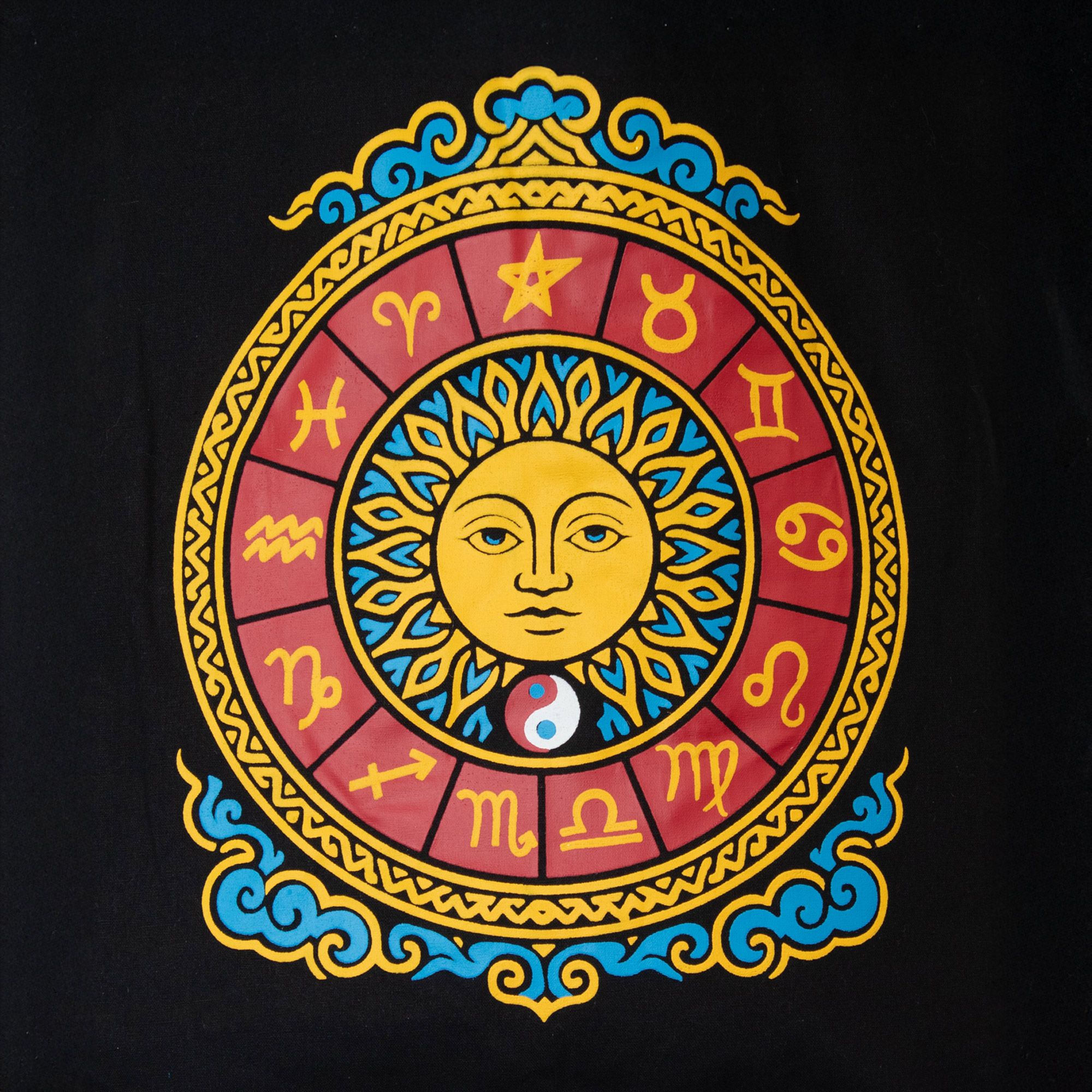 Iconic Classic Tote Bag - Zodiac Sun - Black 6oz - Image 2