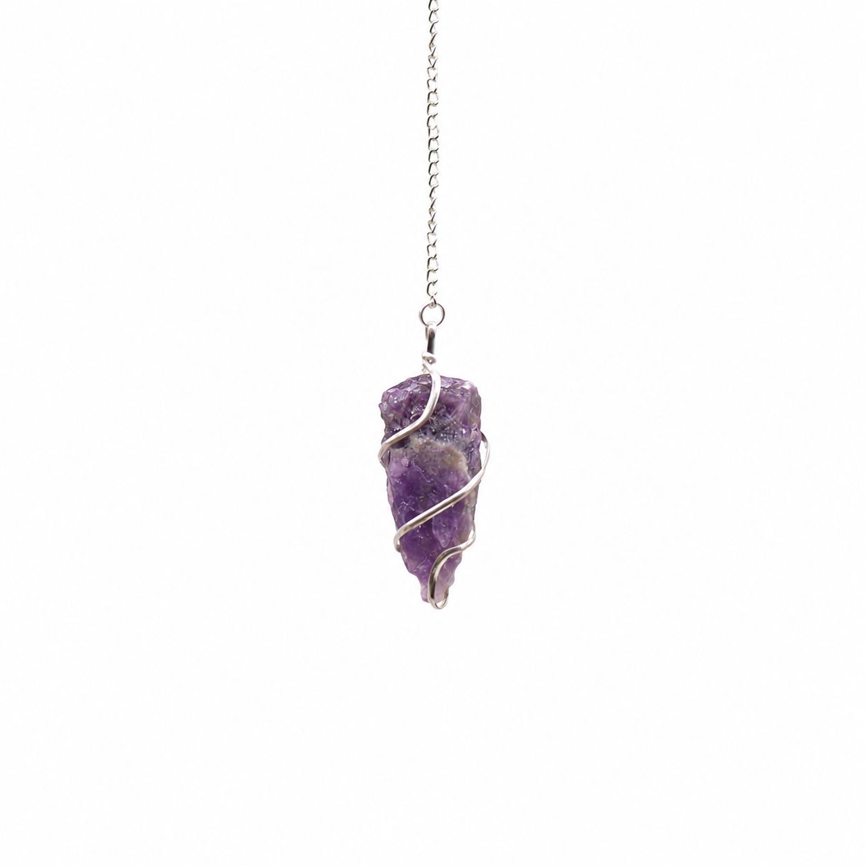 Raw Gemstone Pendulum - Amethyst - Image 2