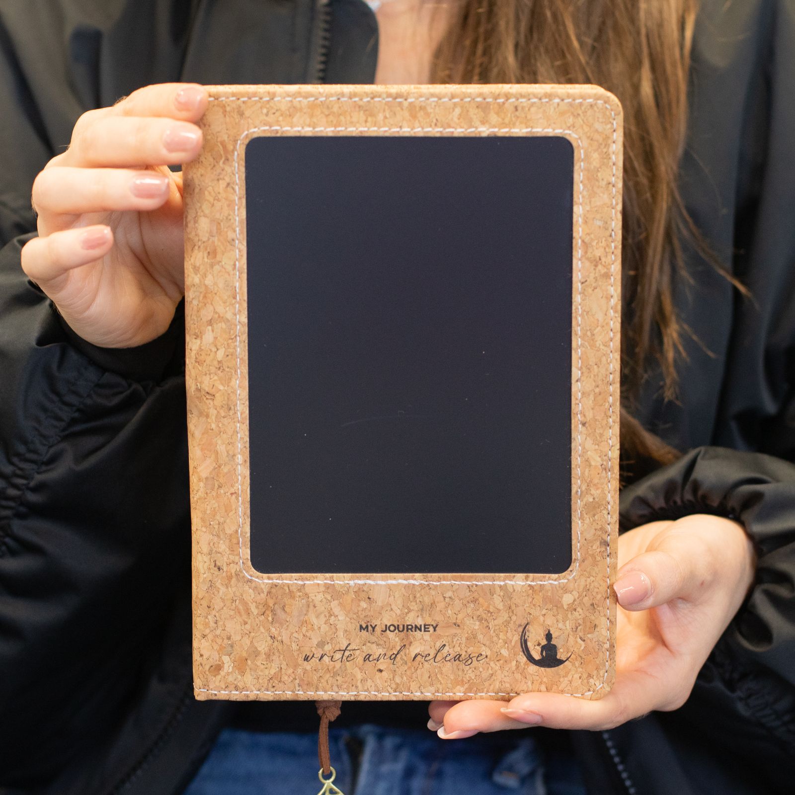 A5 Intention Note Book - LCD Wipe Screen - Cork Leather Effect - 160 Pages - Image 12