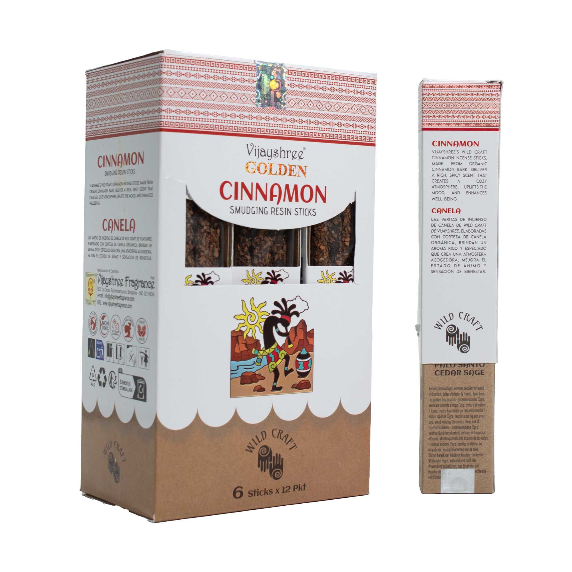 Golden Cinnamon Smudging Resin Sticks - 30g - Image 9