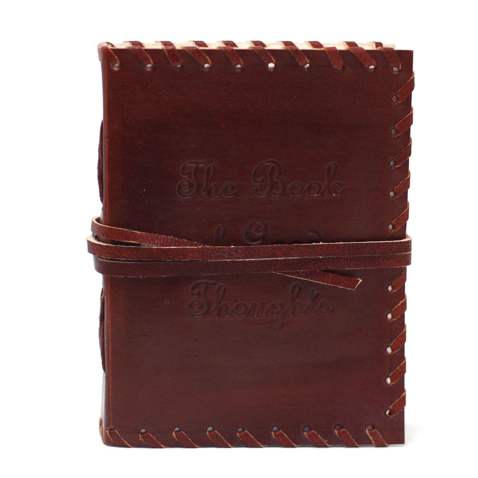 Leather Book of Thoughts with Wrap Notebook (6x4") - Image 3