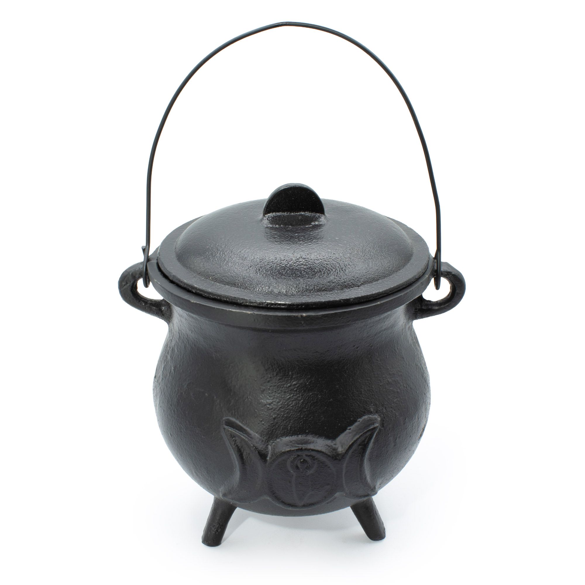 Extra Huge Cast Iron Cauldron with Triple Moon 23x18cm (at least 4kg) - Image 4