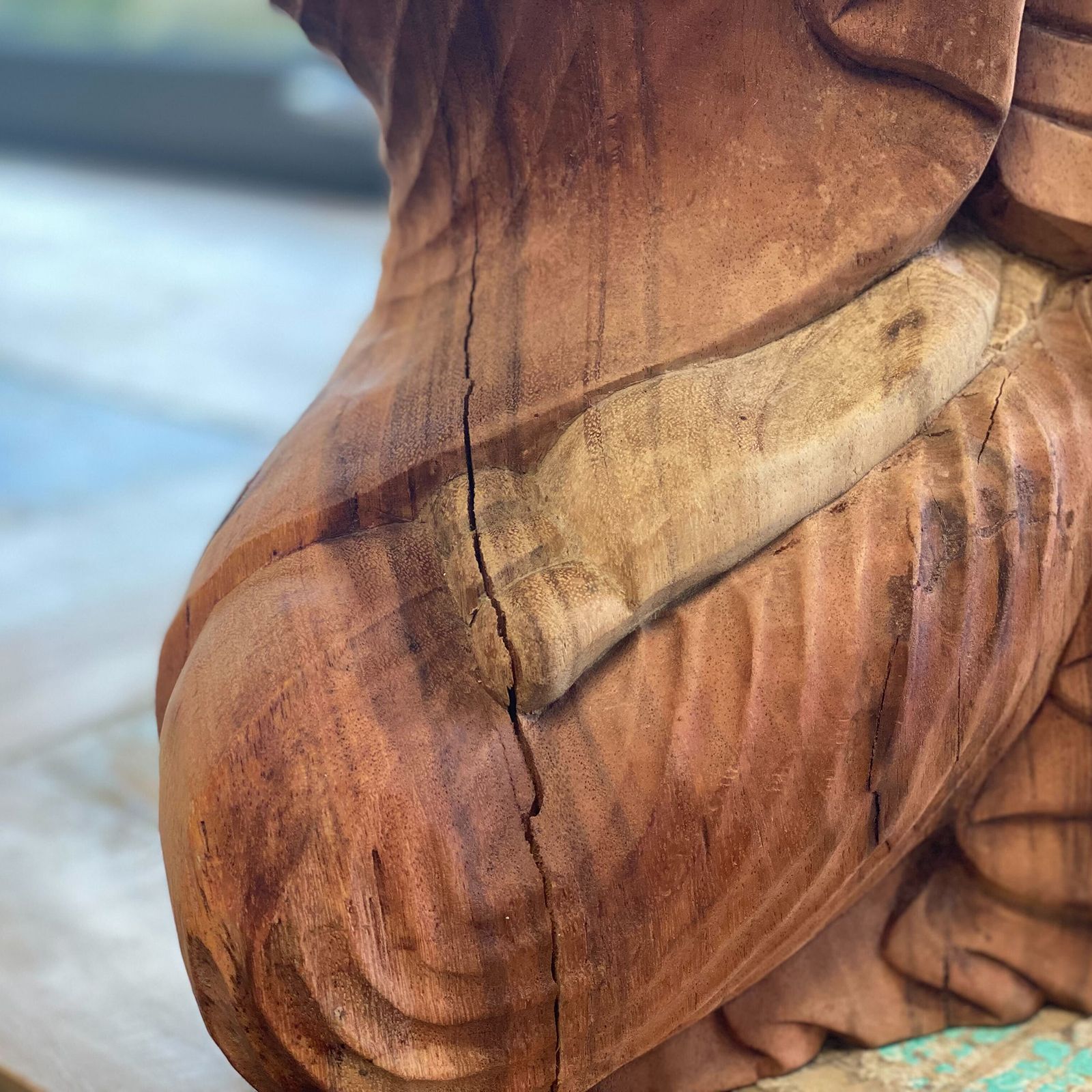 Hand Carved Buddha Statue - 25cm Thinking - Image 4