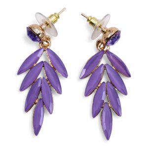 Lavender - Vintage Glass - Faries - Earrings