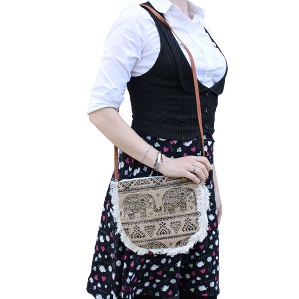 Fab Fringe Bag - Elephant Print - Image 3