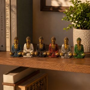 Resin Buddha Statue - Hand Painted