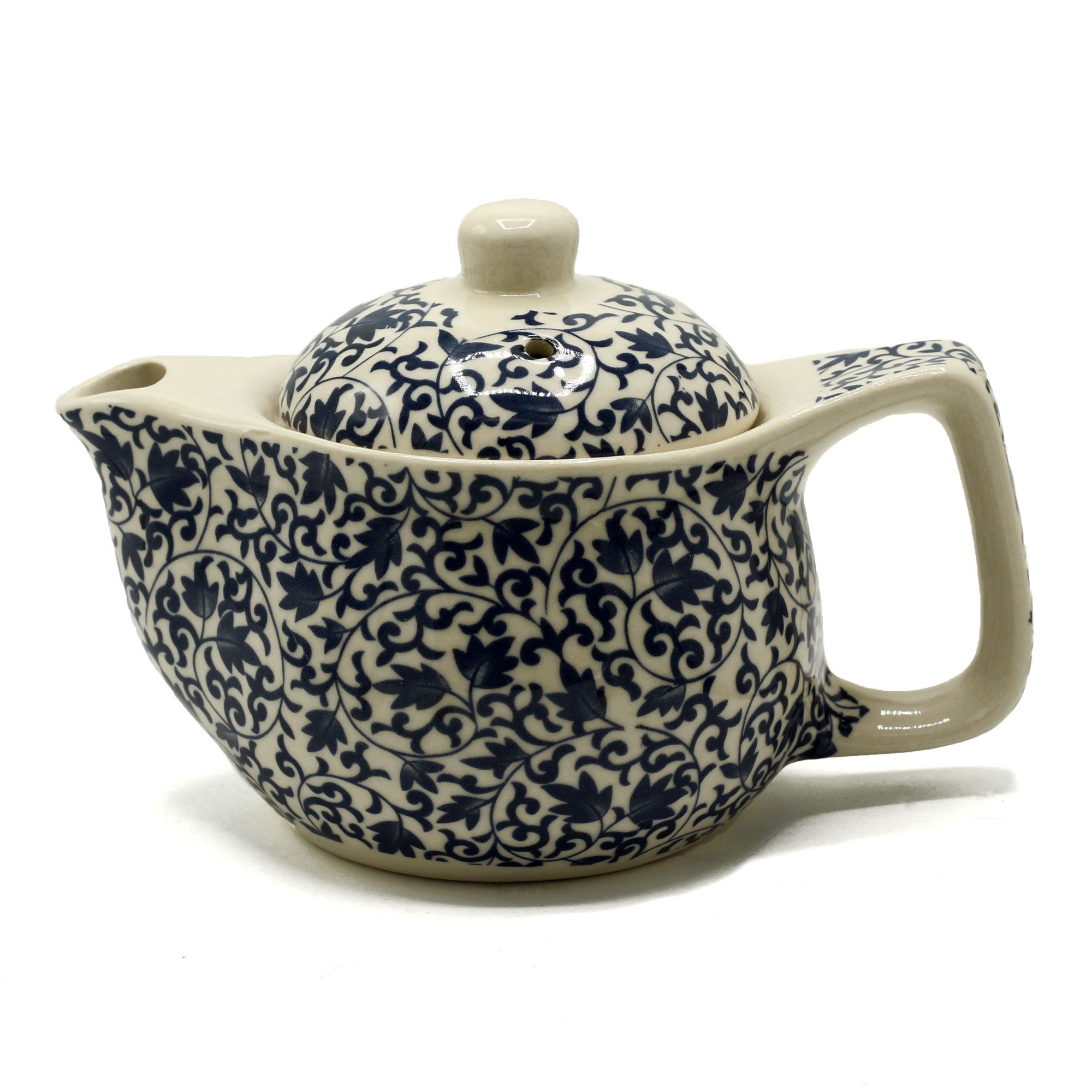 Small Herbal Teapot - Blue Pattern - Image 2