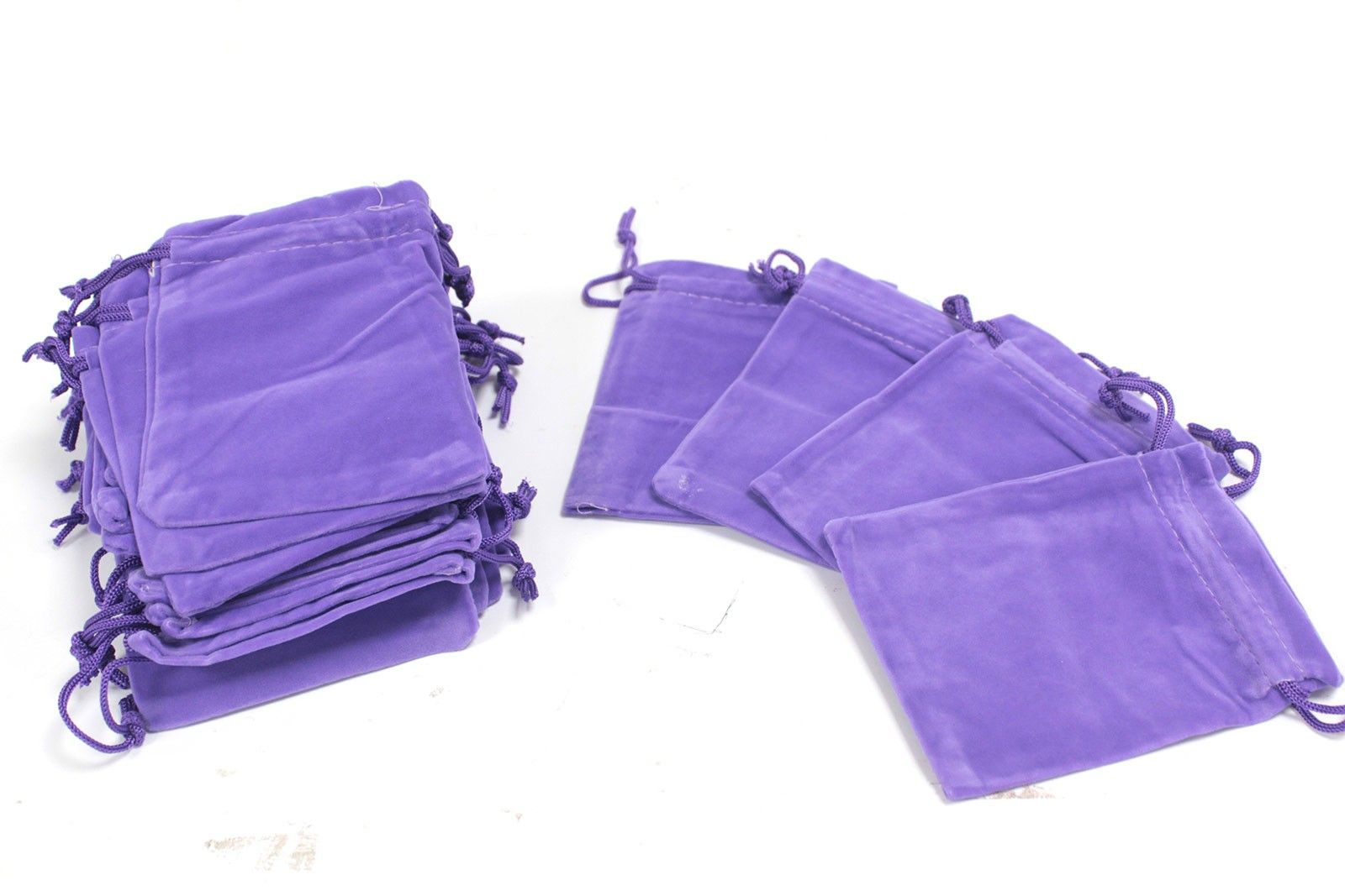 Quality Velvet Pouch - Purple 10x12cm - Image 3