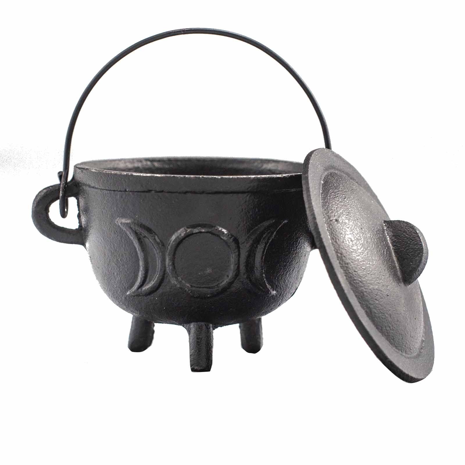 Cast Iron Cauldron with Triple Moon 11x13cm - Image 3