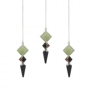 Builder of Realms - Three Piece Pendulum - Black Agate - Green Aventurine - Tiger Eye