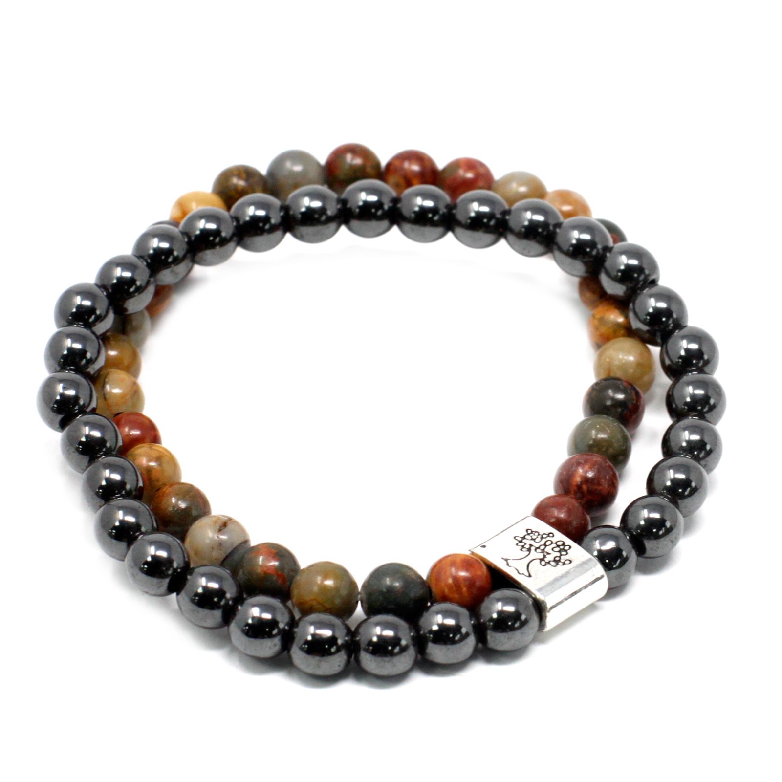Magnetic Gemstone Bracelet - Picasso Jasper - Image 6