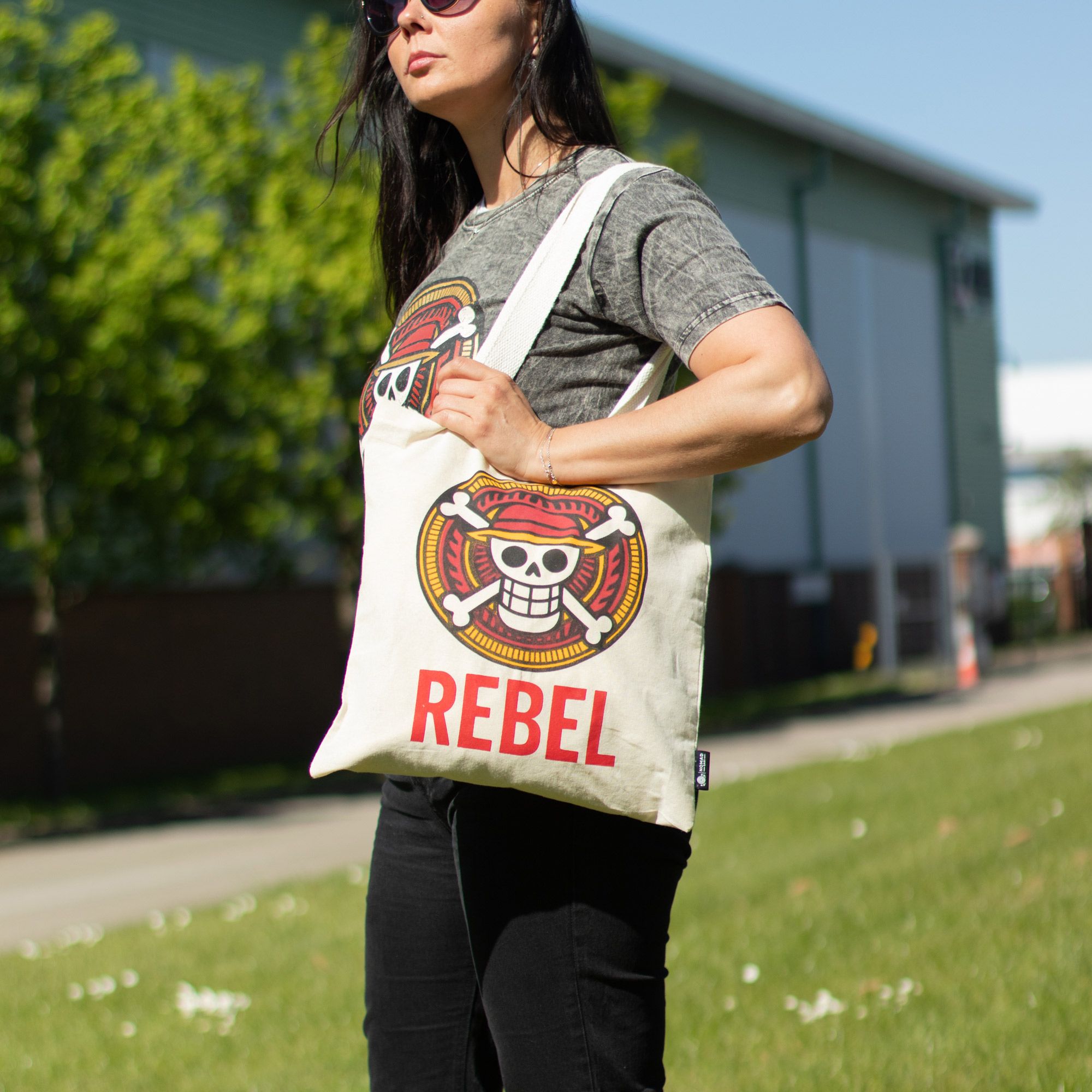 Nomad Sari Iconic Basic Tote Bag - REBEL - Natural 4oz - Image 2