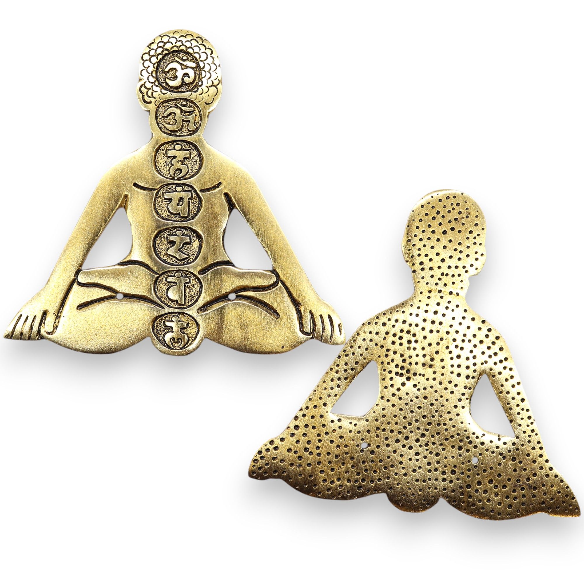 Gold Aluminum Seven Chakra Yoga Incense Holder - Image 5