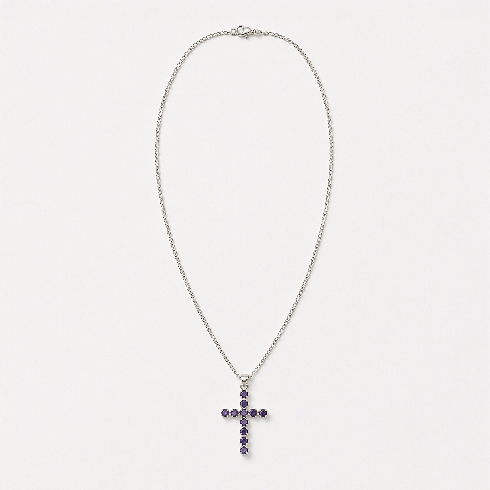 Indian Devotional Pendant - Silver Plated (45cm Chain)- Ionite Crucifix - Image 4