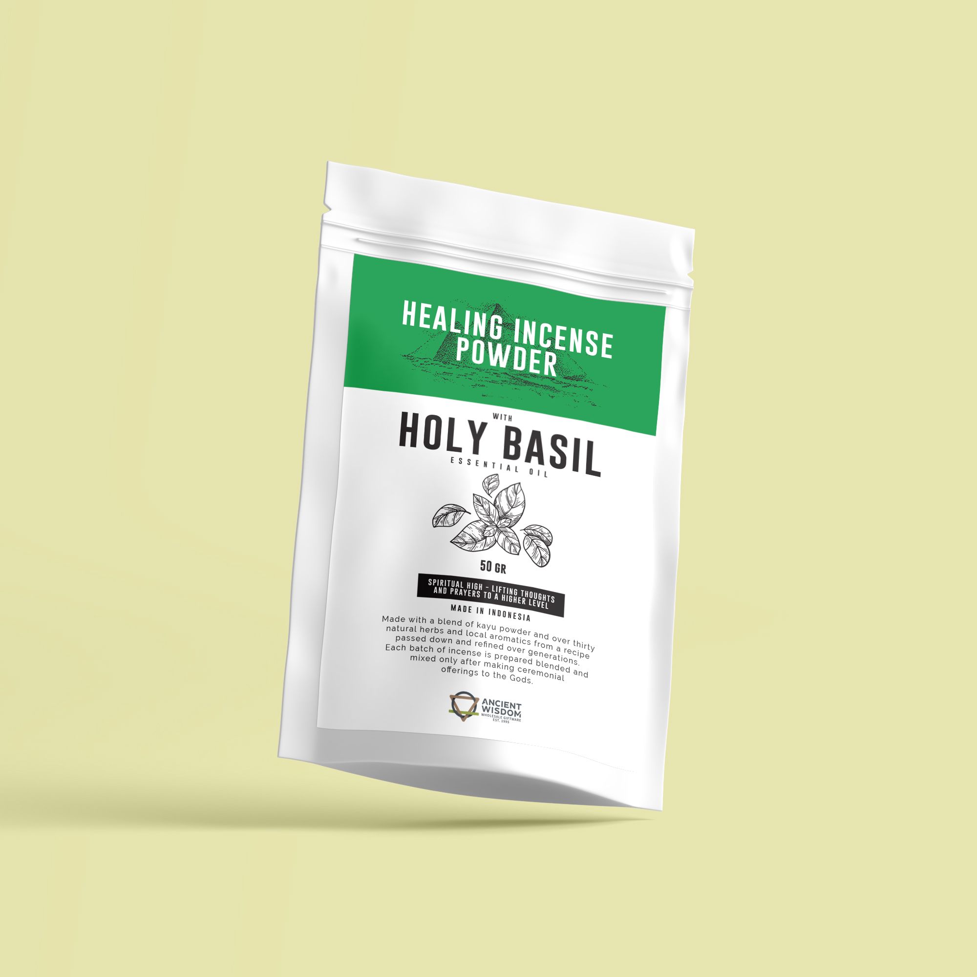 Healing Incense Powder - Holy Basil 50gm - Image 2
