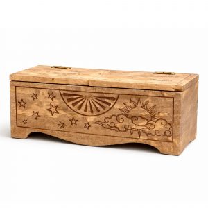 Sun & Moon Carved Sliding Box