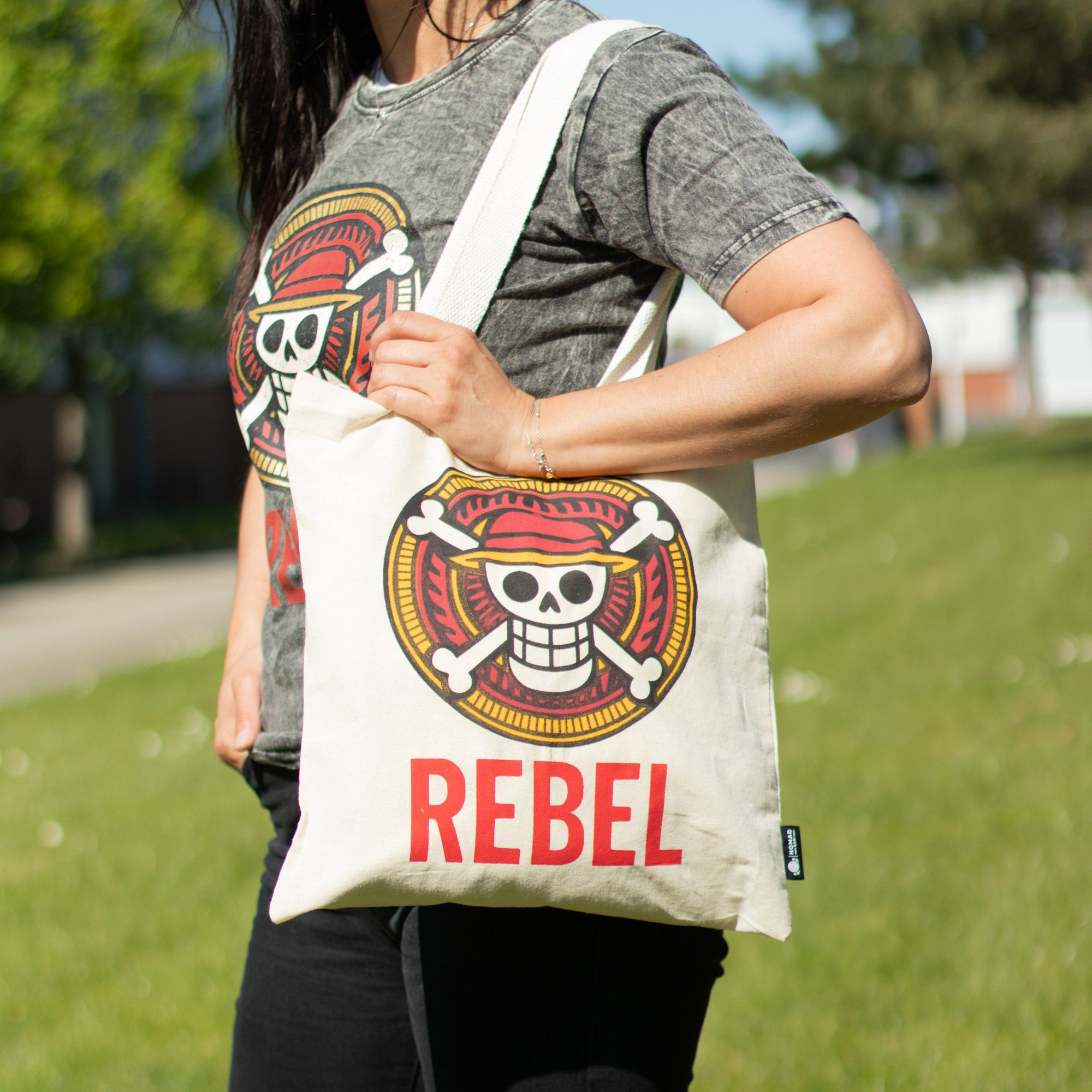 Nomad Sari Iconic Basic Tote Bag - REBEL - Natural 4oz - Image 3
