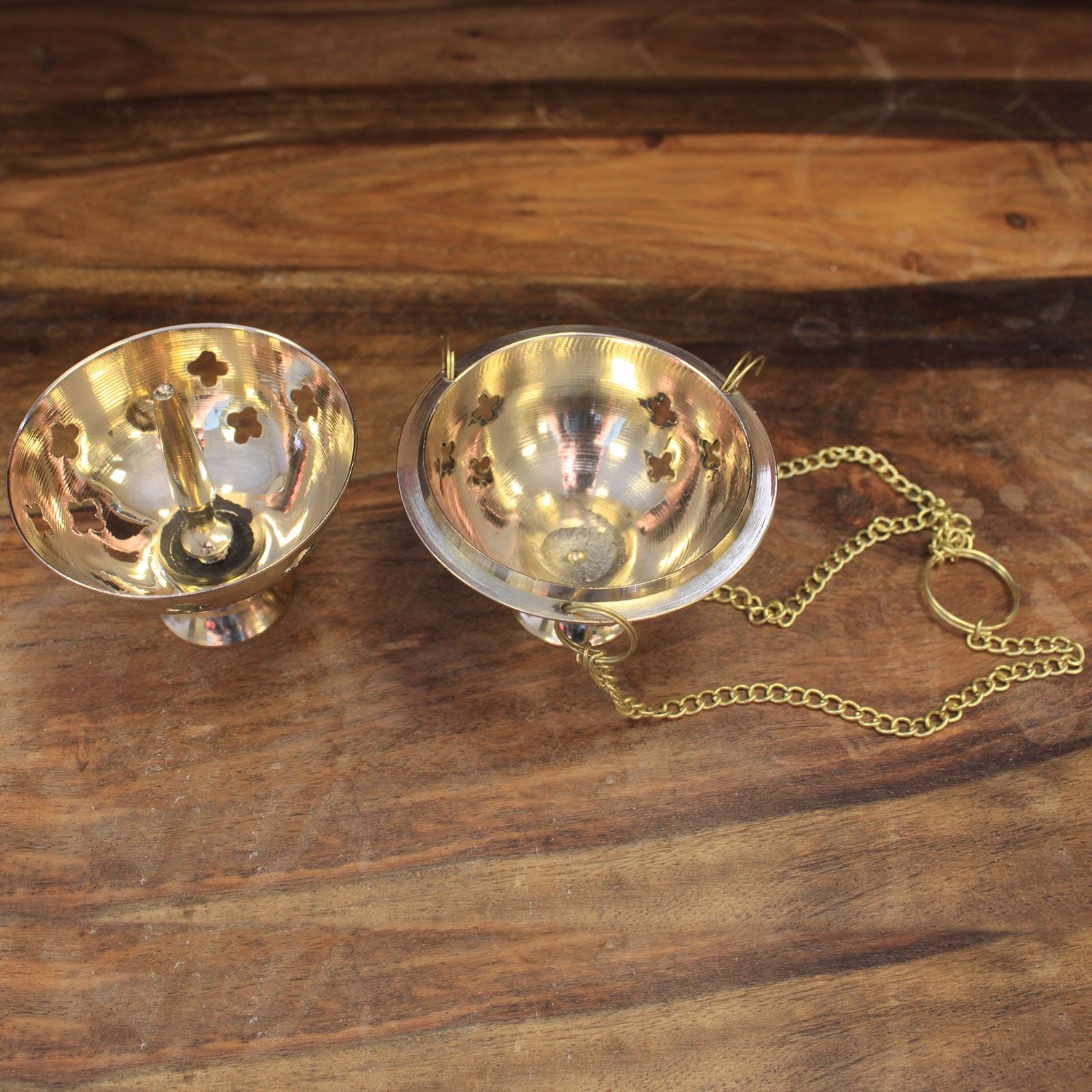 Hanging Brass Incense Burner - Image 2