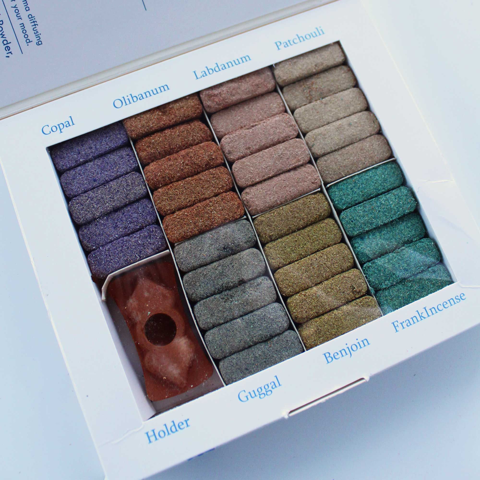 Display Set of 70 Incense Smudge Bricks and Burner - Wild West - Image 2