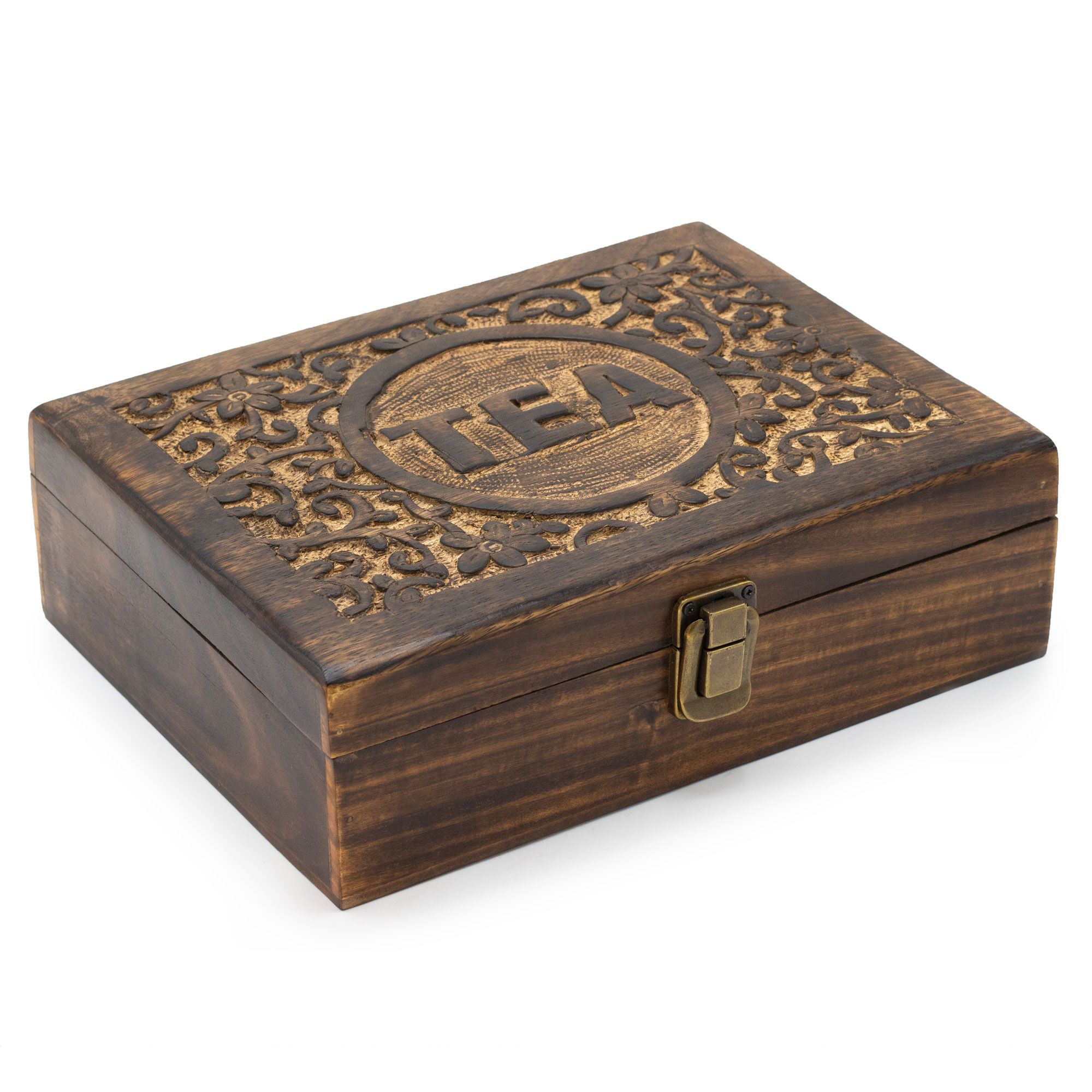 Mango Carved Tea Box - ( 12 compartments) - Image 5