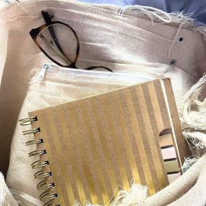 Natural Tote Bag Leather Handle - Buddha