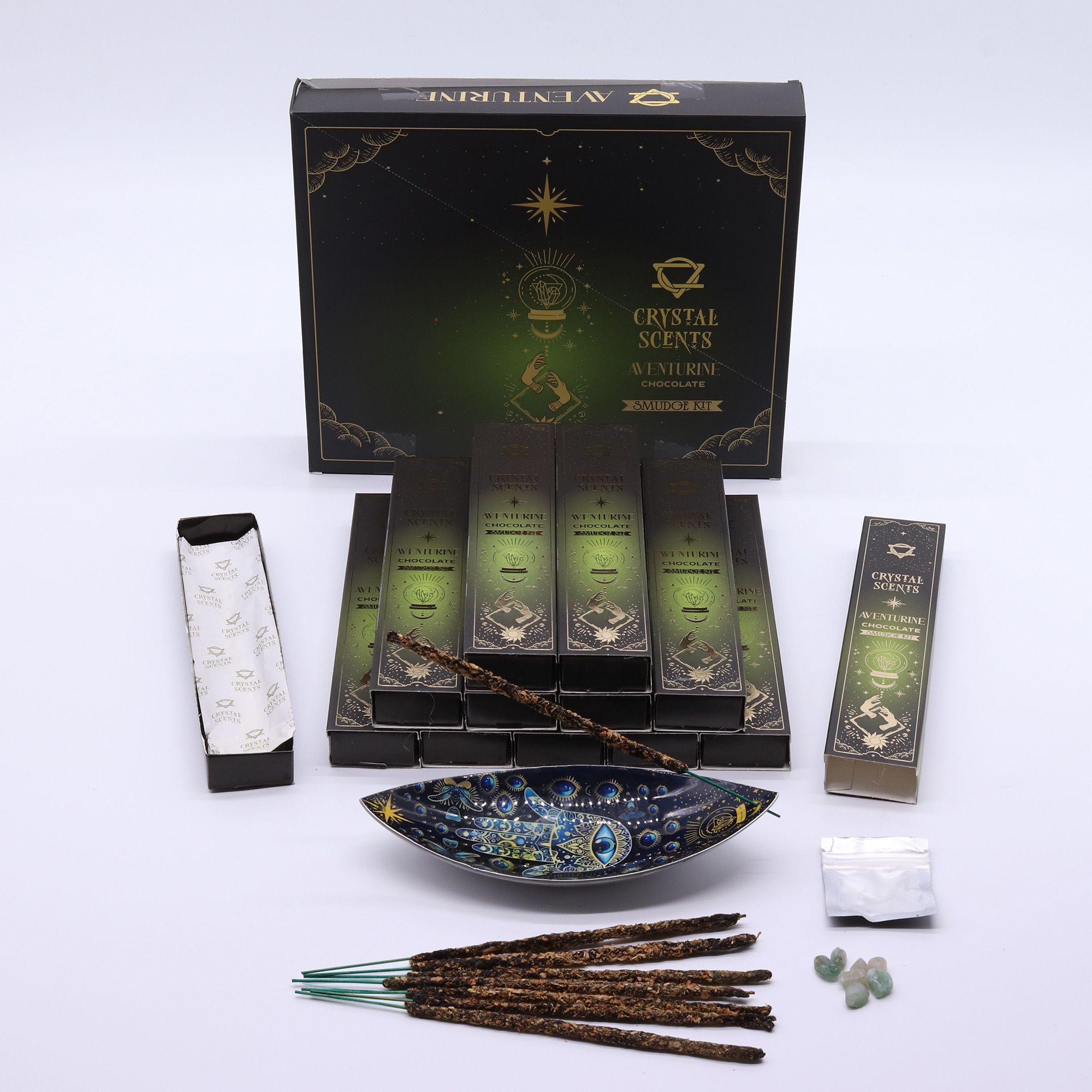 Aventurine Crystal Scents Smudge Incense - Chocolate - Image 5