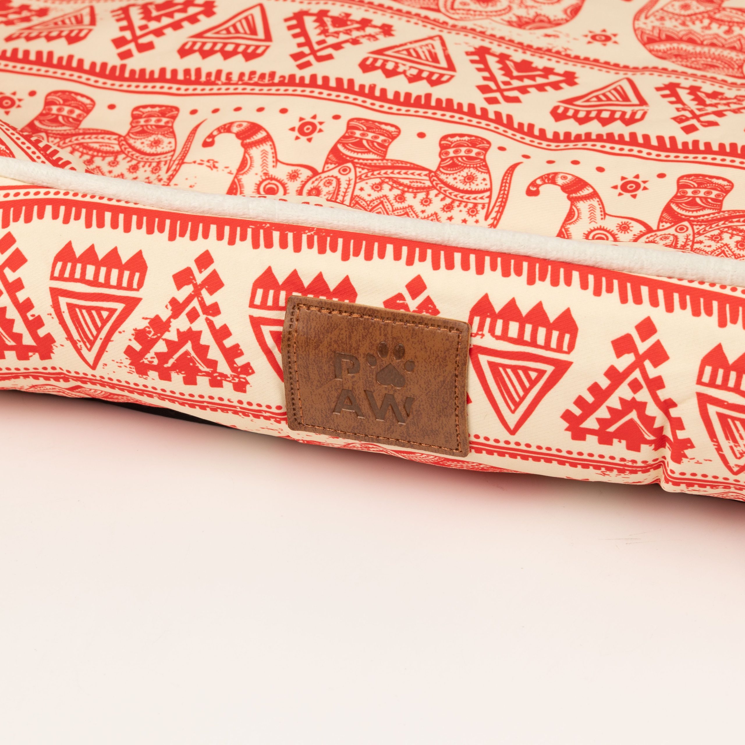 PAW Bed – Lucky Elephant – Red – 60 × 50 × 14cm - Image 2