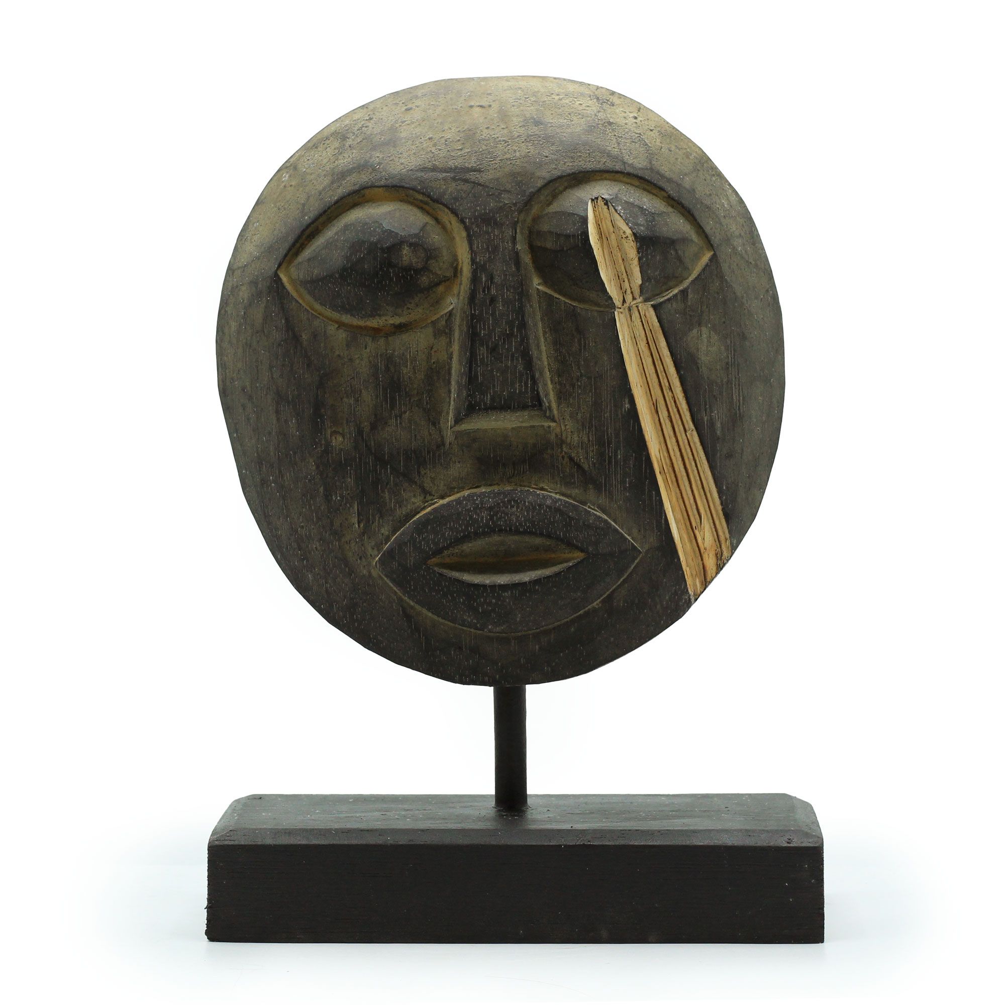 Timor Tribal Decorative Mask - Antique 27x20cm - Image 4