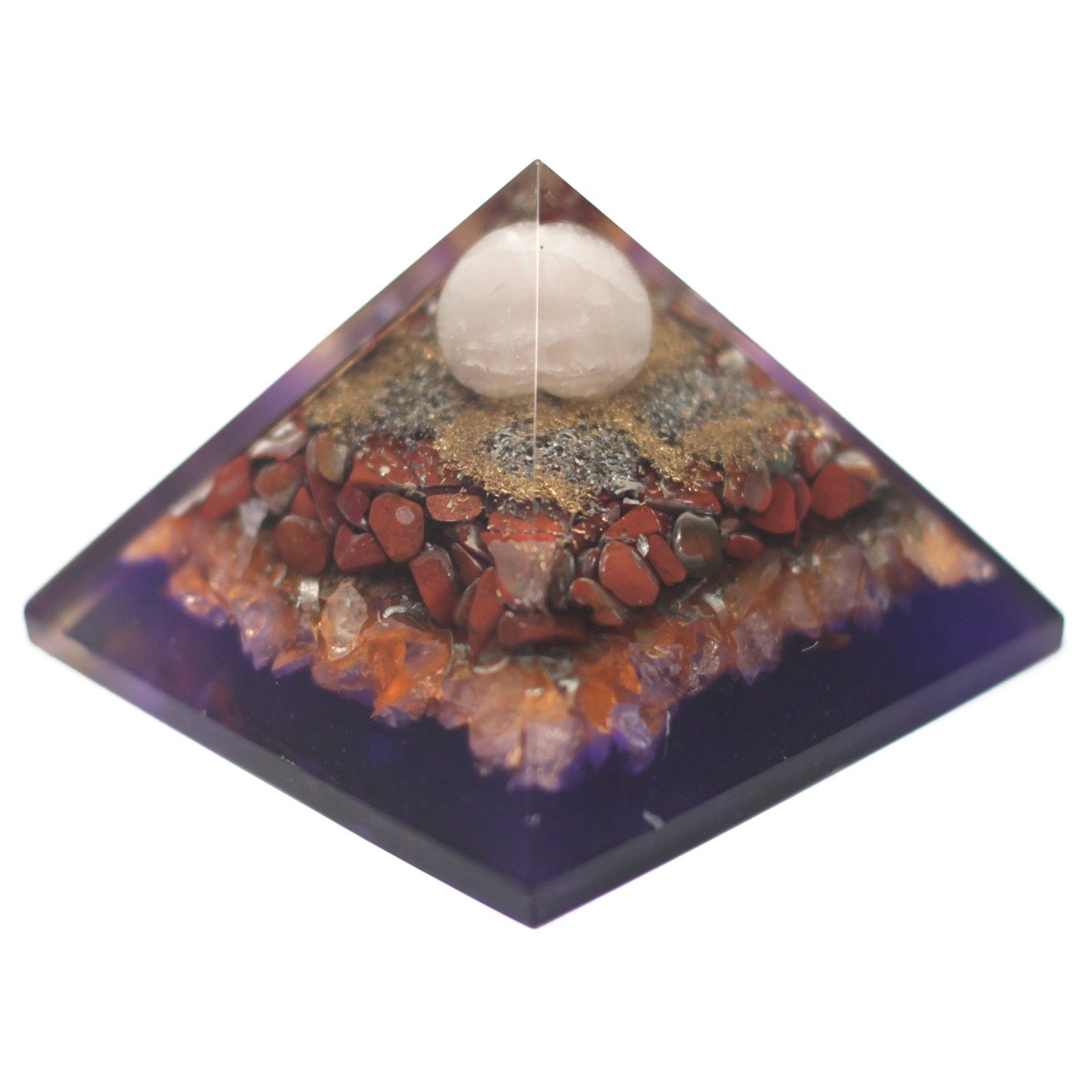 Lrg Organite Pyramid 80mm - Peacock - Image 2