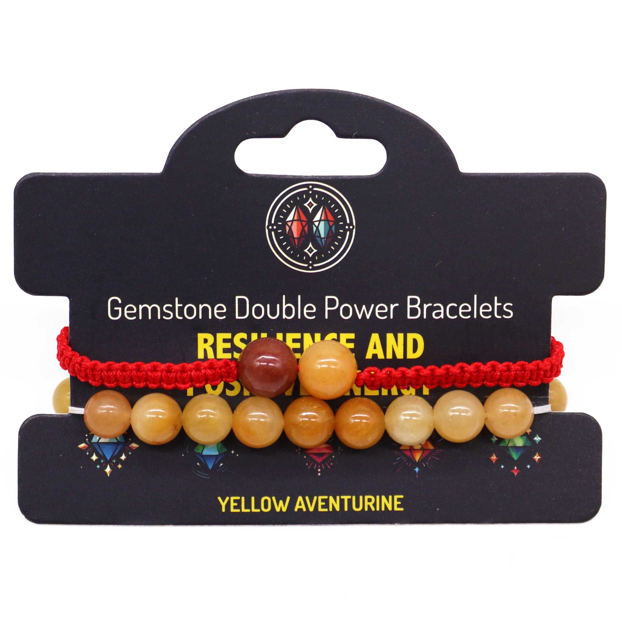 Gemstone Double Power Bracelets- Yellow Aventurine - Image 4
