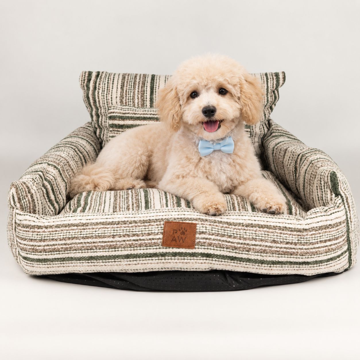 PAW Bed – Medium Sofa – Brown Stripes – 60 × 60 × 28cm - Image 9