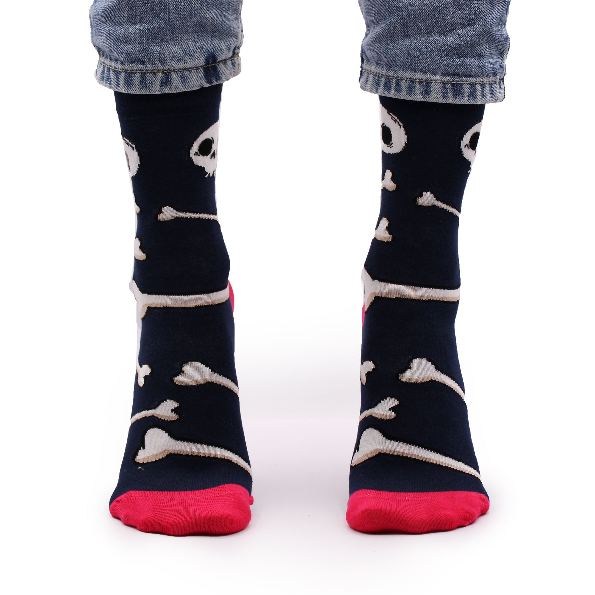 Hop Hare Bamboo Socks S/M - Skulls and Bones - Image 5