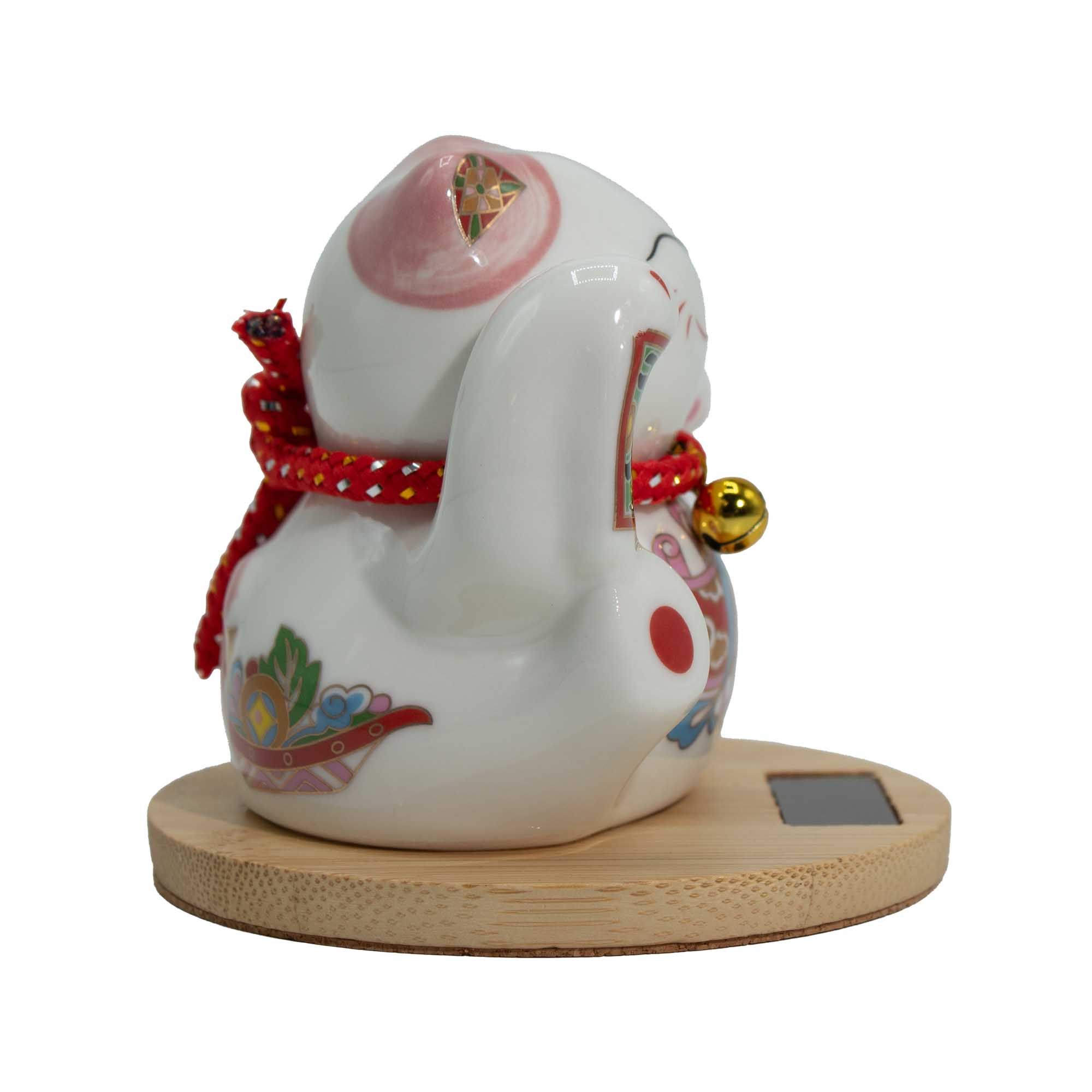 Solar Money Cat Wooden Base - Pink moving Hand - Image 3