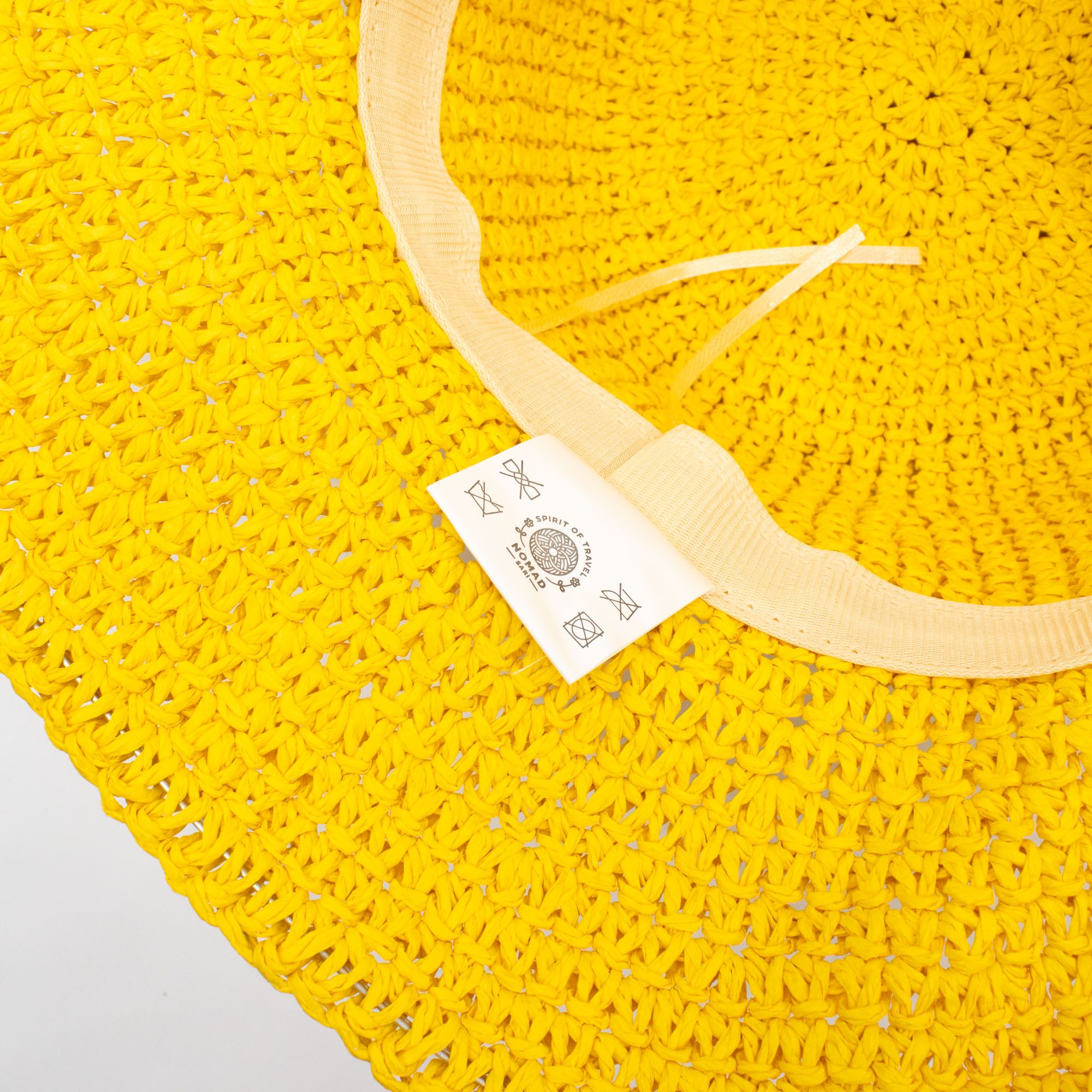 Nomad Sari Floppy Straw Sun Hat - Yellow - Image 4