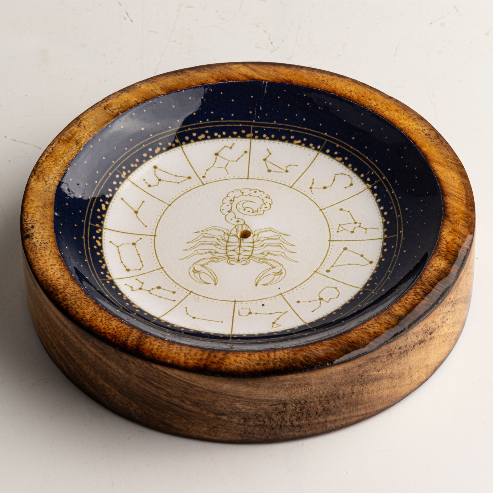 Stars Sign Mini Bowl & Incense Stick Holder - Scorpio - Image 3